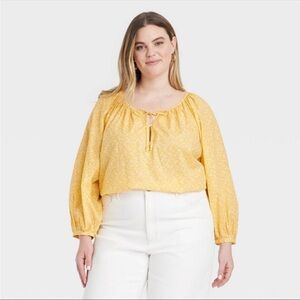 Women’s V-neck front drawstring blouse